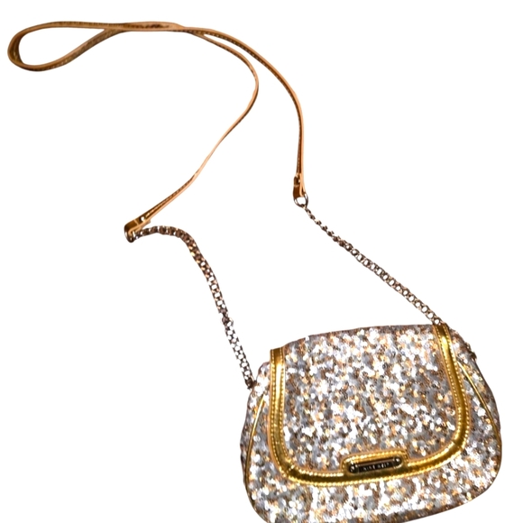 Nine West Handbags - Nine West Silver and Gold Seqin Glam Crossbody Bag